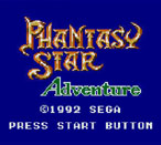 Phantasy Star Adventure title screen